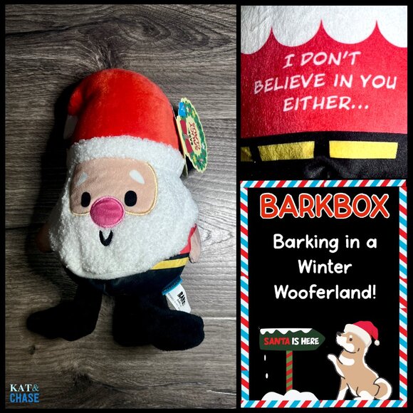 Bark Box Saucy Claus Dog Toy L Large 50+ lbs Squeak, Crinkle New Christmas - Picture 3 of 9